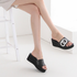 [GIRLS GOOB] Women's Comfortable Wedge Sandal Platform Slip-On Shoes, Synthetic Leather + Enamel - Made in KOREA